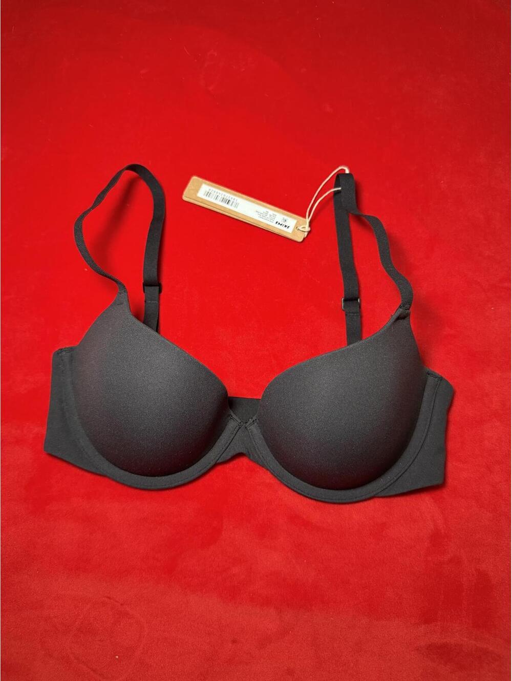 Skims Fits Everybody Push Up Demi Bra Color ONYX Size 30C